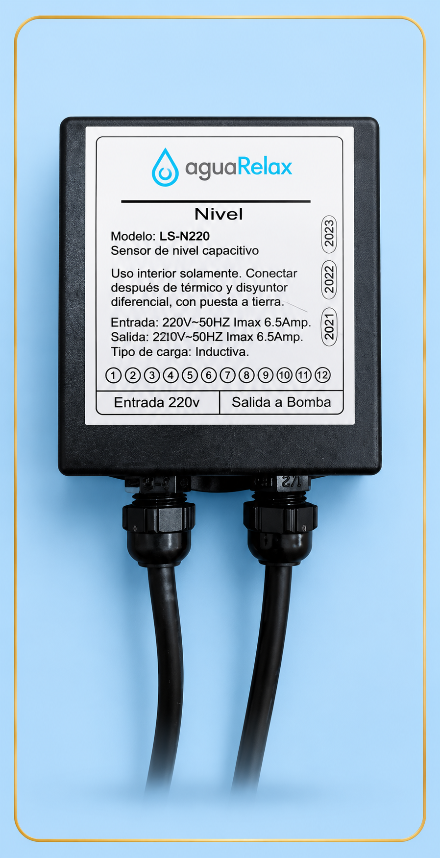 Sensor de nivel para hidromasaje